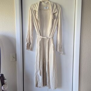 Cream Maxi Trench Coat